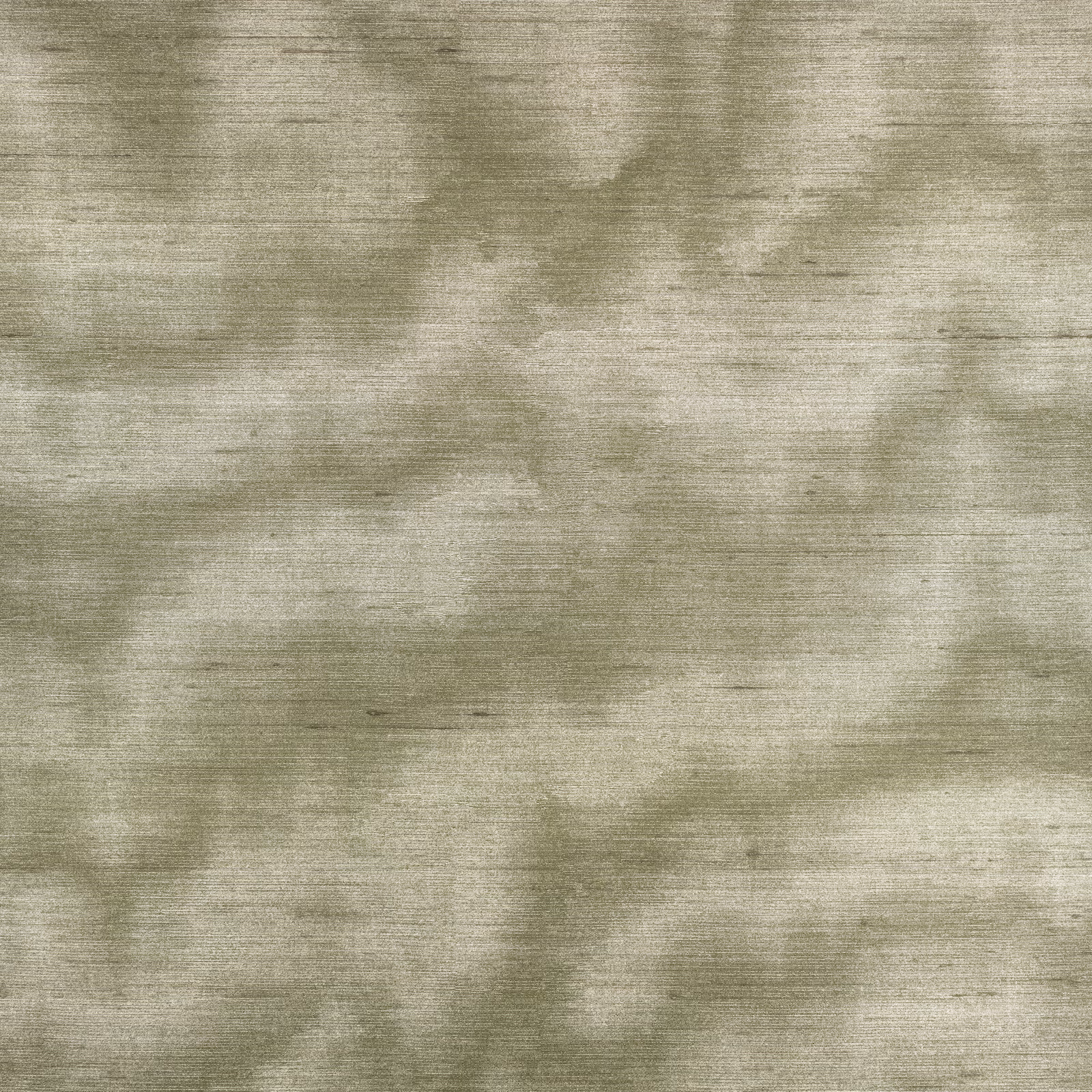 Muted cypress olive wallpaper with cloudy horizontal brushwork and softly mottled texture