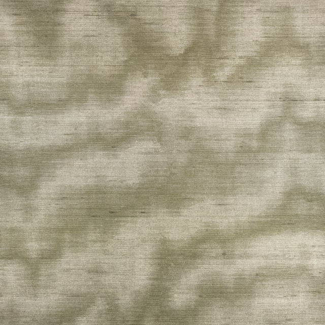 Muted cypress olive wallpaper with cloudy horizontal brushwork and softly mottled texture