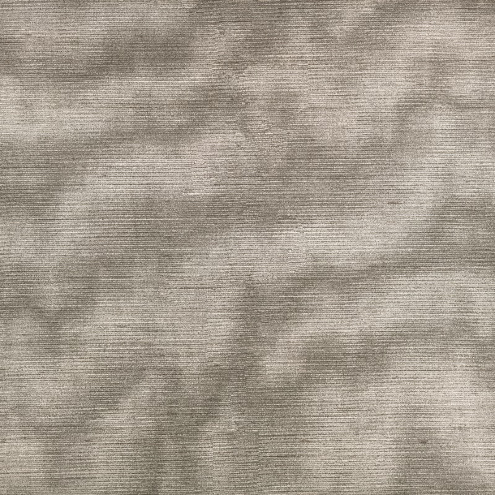 Smoky taupe-grey wallcovering with cloudy horizontal bands and fine linear texture