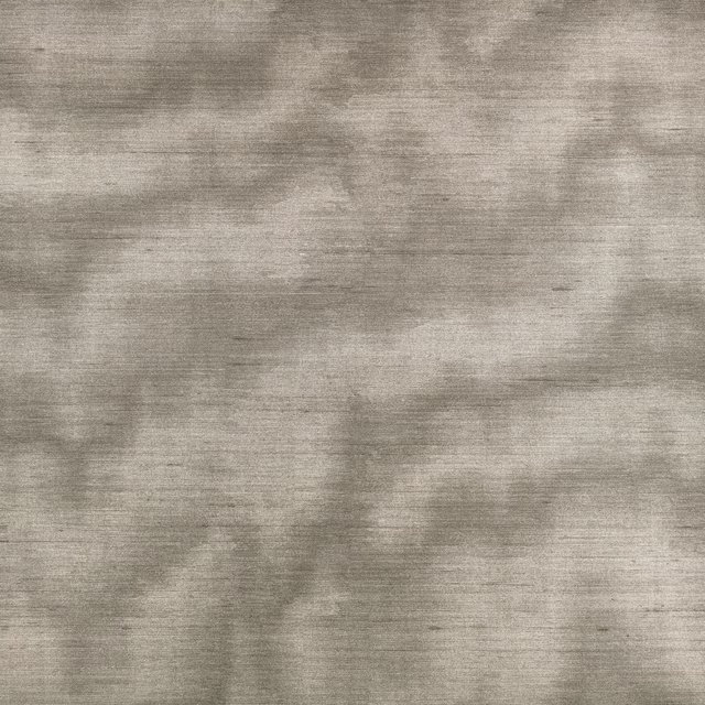 Smoky taupe-grey wallcovering with cloudy horizontal bands and fine linear texture