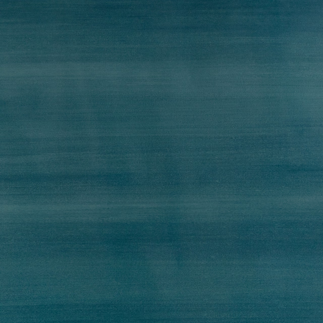 Deep electric teal wallcovering with subtle horizontal brushed tonal texture