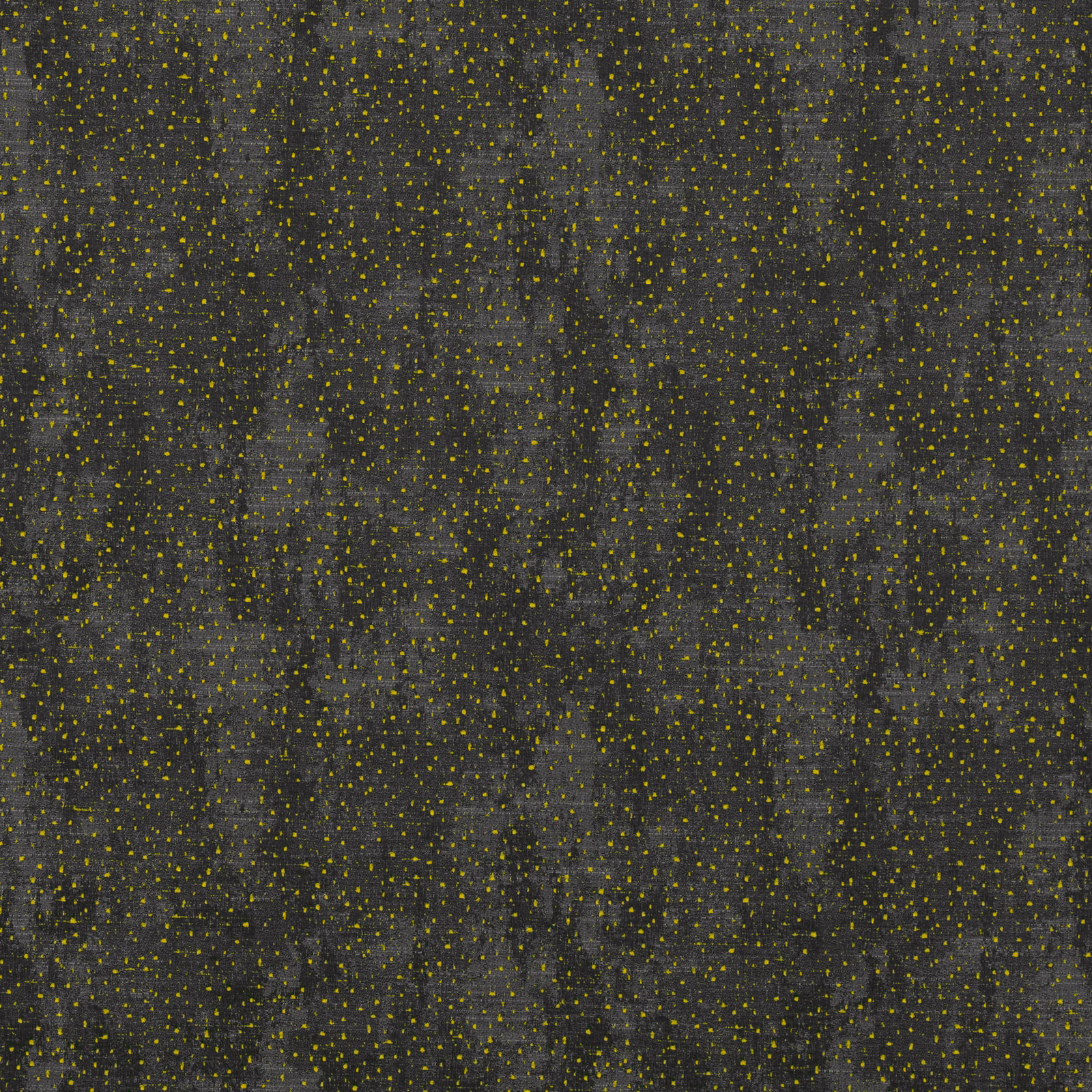 Charcoal textile with dense chartreuse pin-dots and mottled woven texture