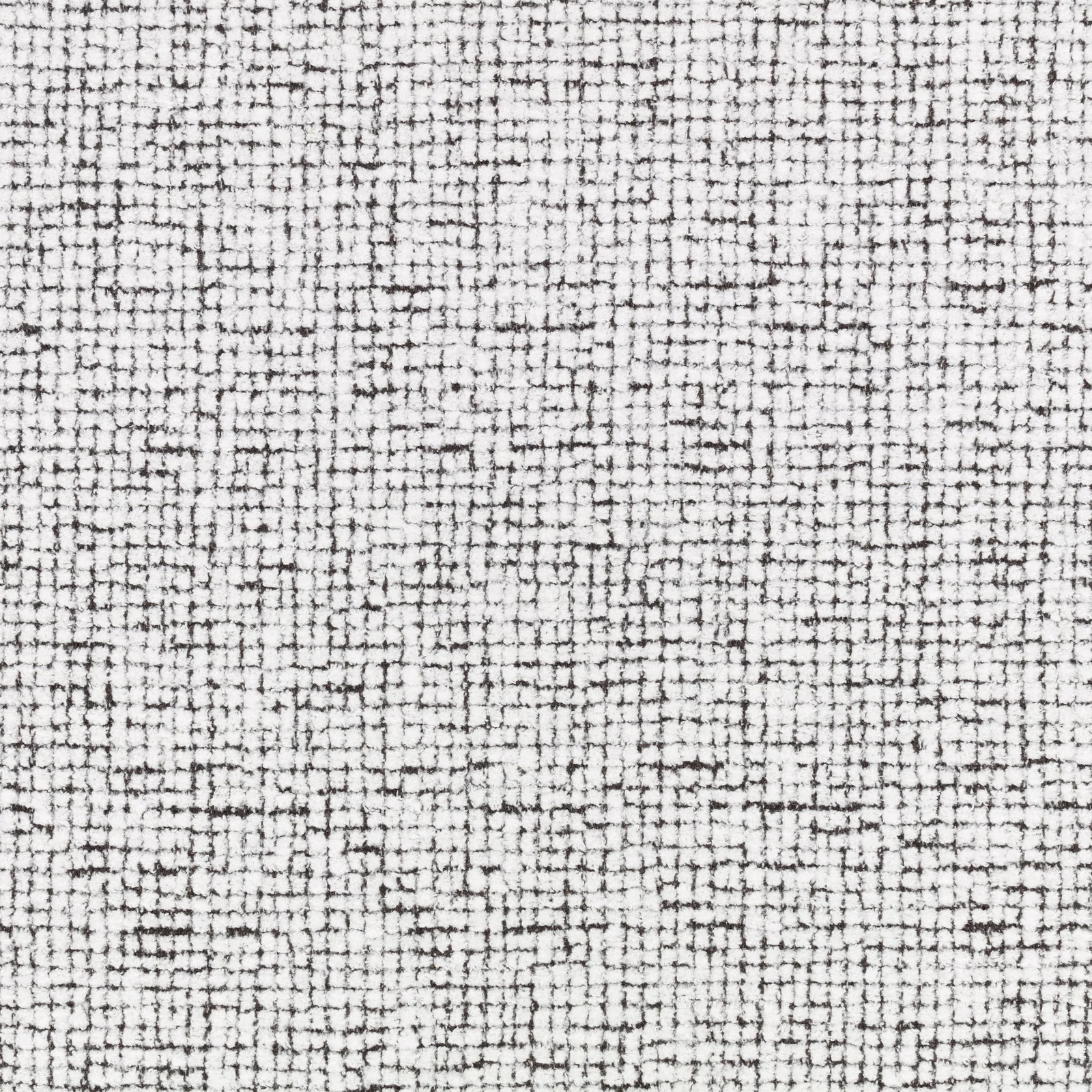 Ivory-white textile with charcoal broken checks and a nubby crosshatched weave