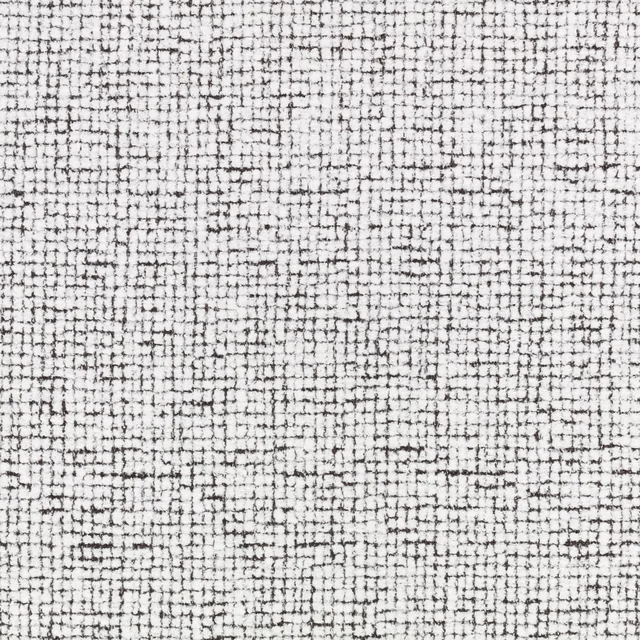 Ivory-white textile with charcoal broken checks and a nubby crosshatched weave