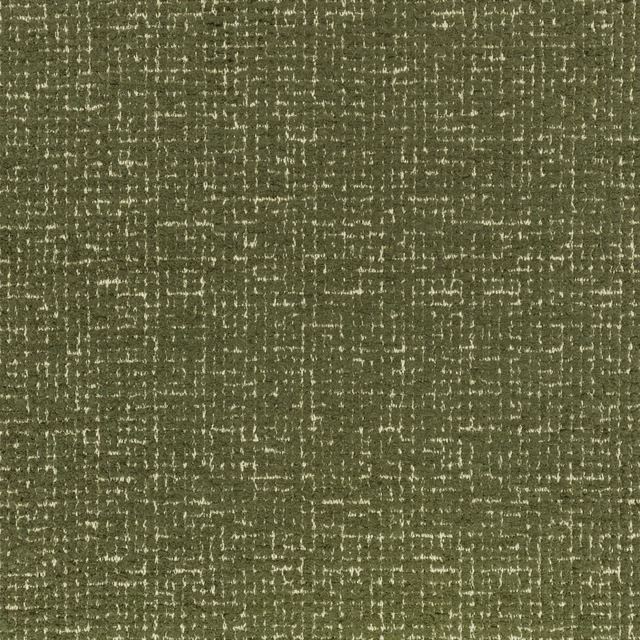 Muted hunting-green woven fabric with irregular pale flecks and a weathered crosshatched texture
