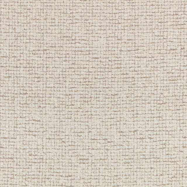 Pale greige woven textile with fine taupe crosshatch texture and irregular checks