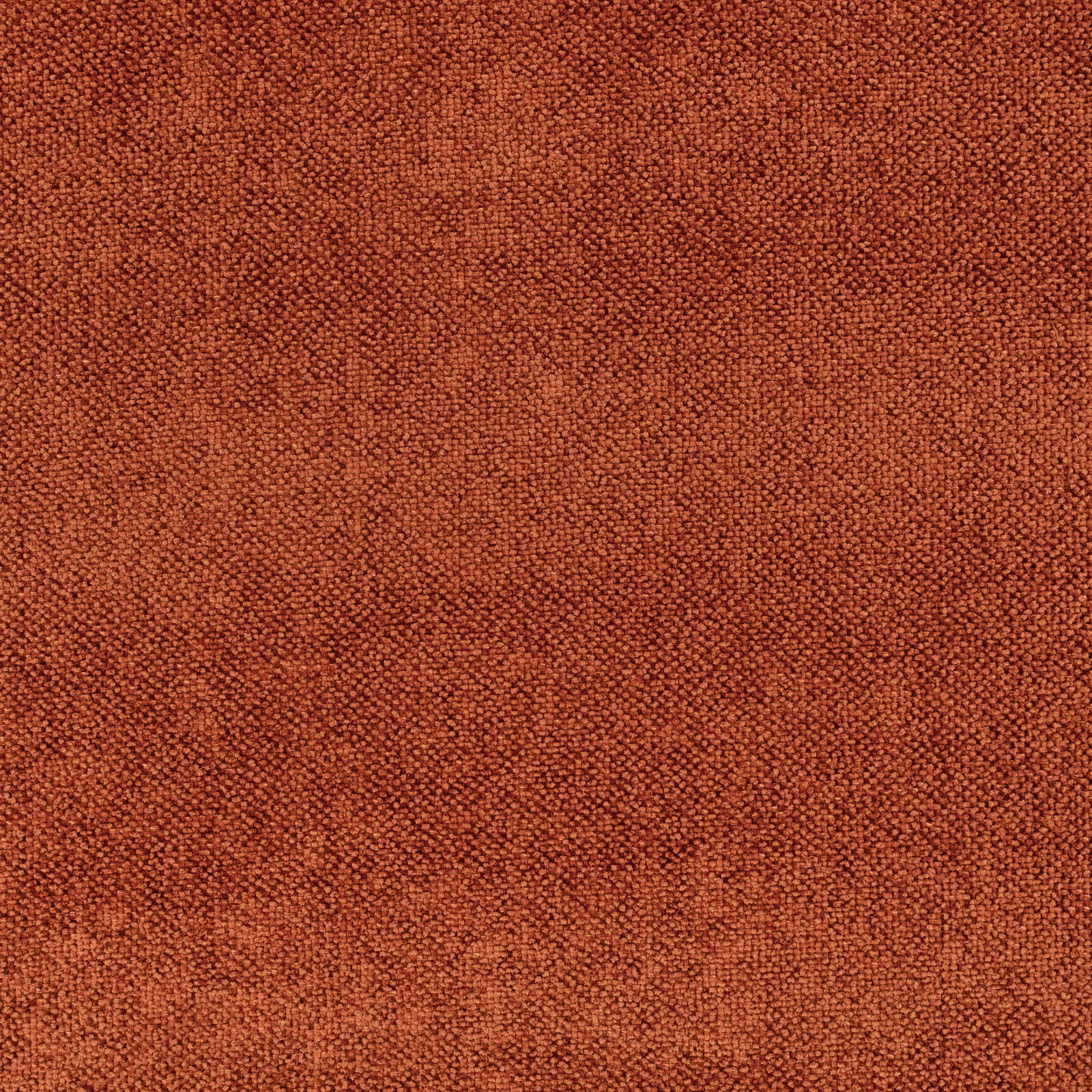 Close-woven burnt terracotta textile with subtle darker tonal mottling