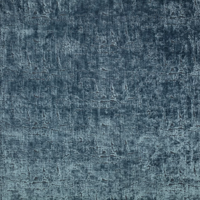 Deep ocean-blue textile with layered charcoal striations and a distressed woven texture