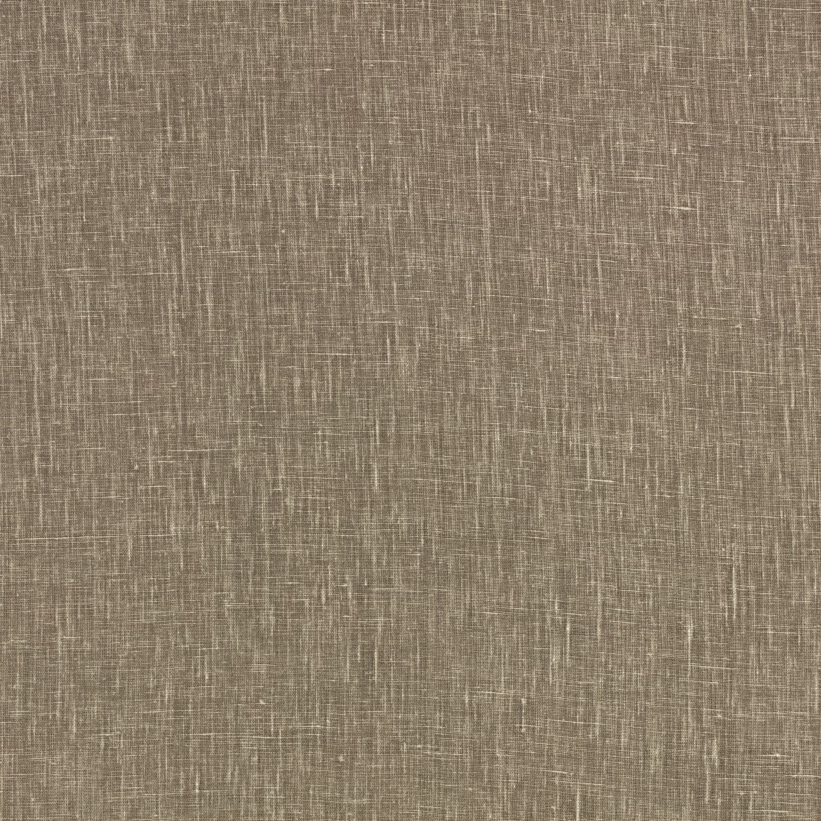Muted driftwood taupe fabric with fine irregular crosshatch weave and mottled texture