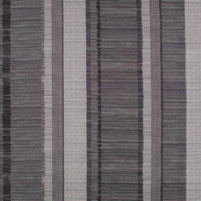 Graphite and pale grey woven textile with irregular vertical bands and fine horizontal texture