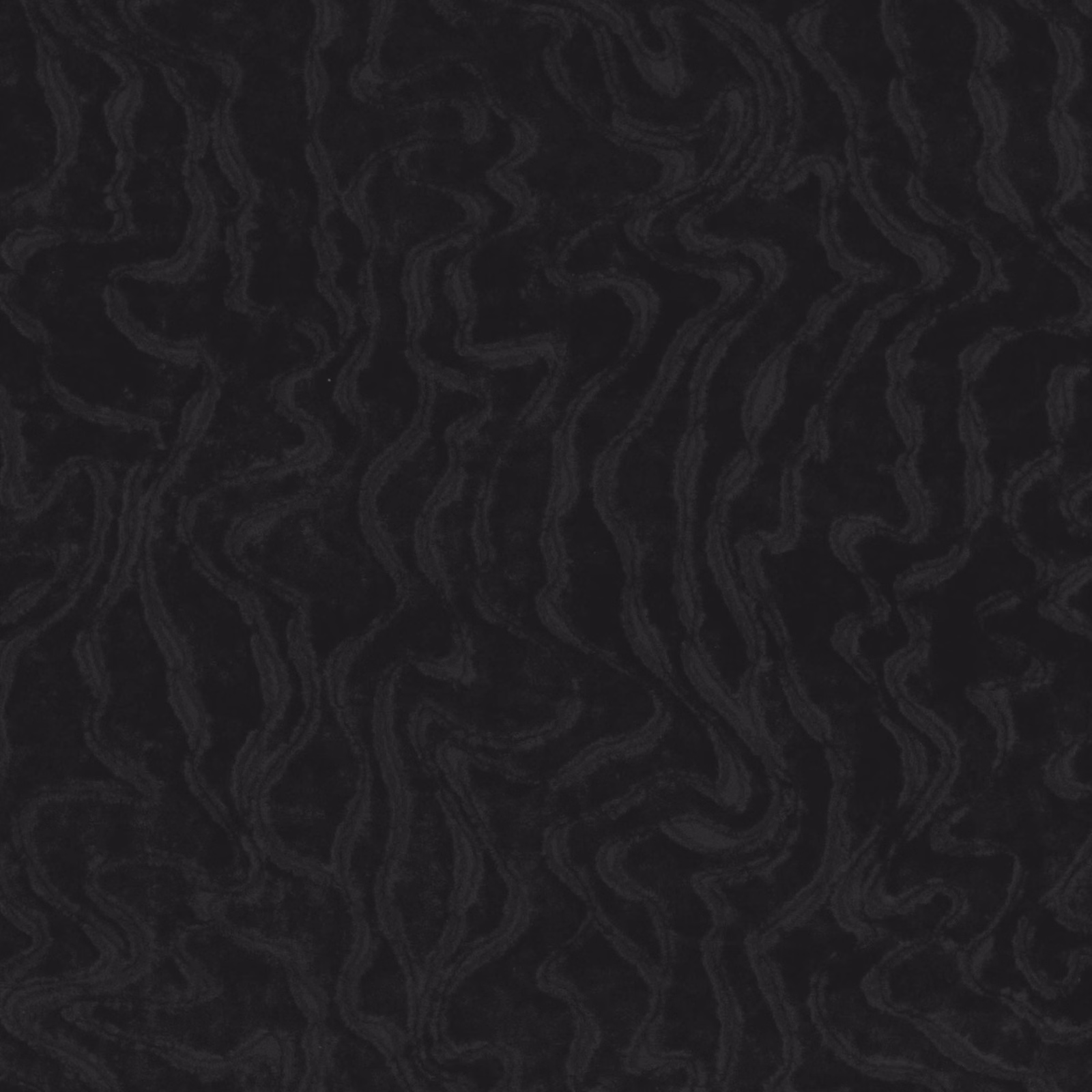 Near-black textile with subtle charcoal, swirling abstract trails and a softly textured surface