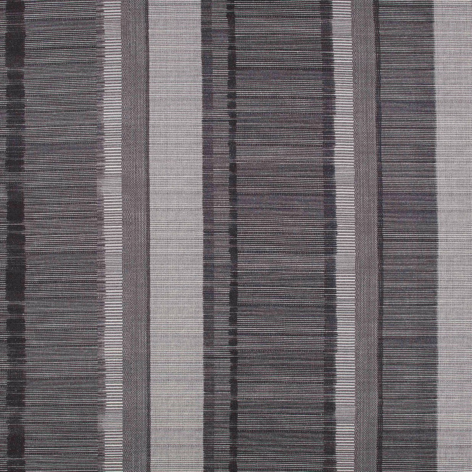 Graphite and grey vertical stripe fabric with fine horizontal woven texture