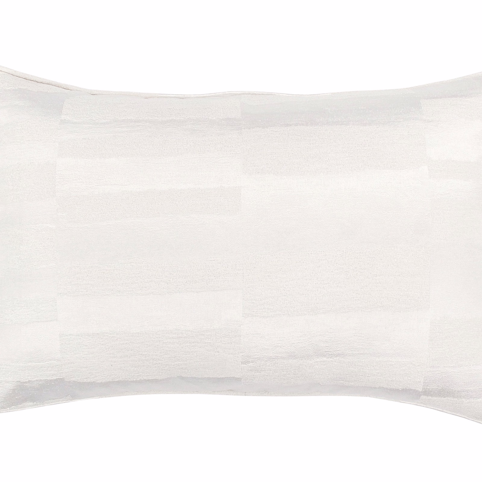 Almost-white ivory swatch with subtle horizontal bands and soft squared tonal weave