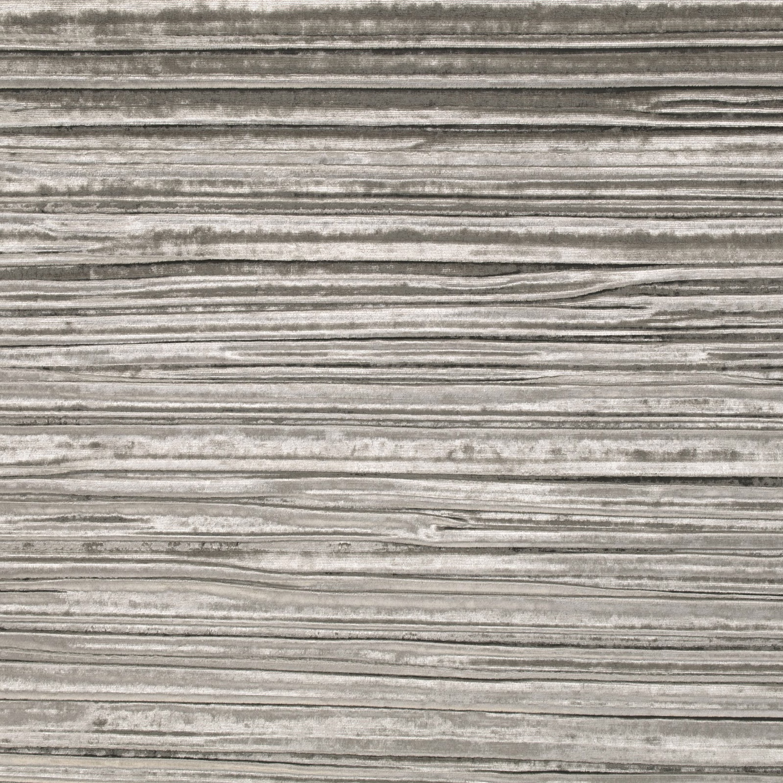Cool platinum textile with charcoal and silver-grey horizontal striated texture