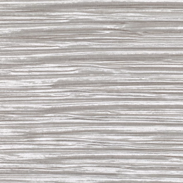 Cool taupe-grey fabric with layered horizontal silver-grey striations and subtle sheen