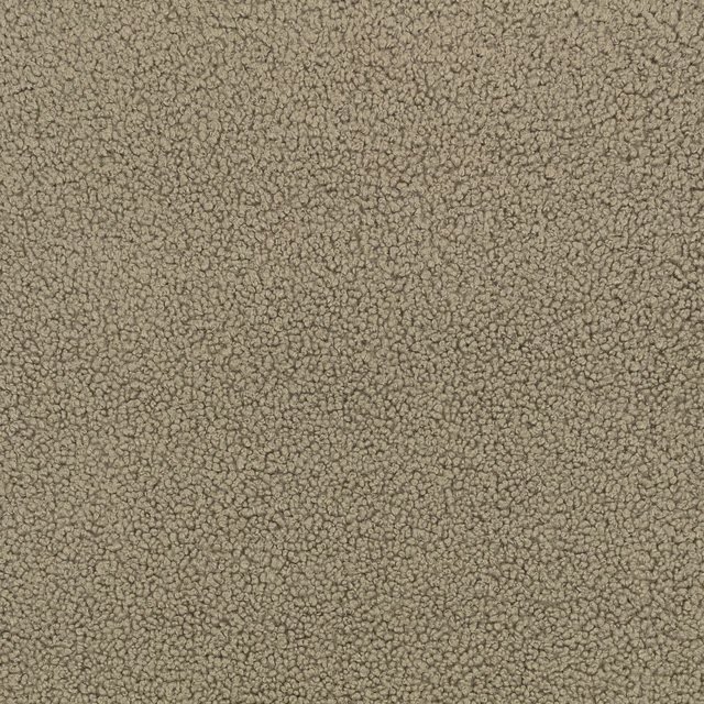 Warm putty taupe fabric with a dense, irregular looped surface