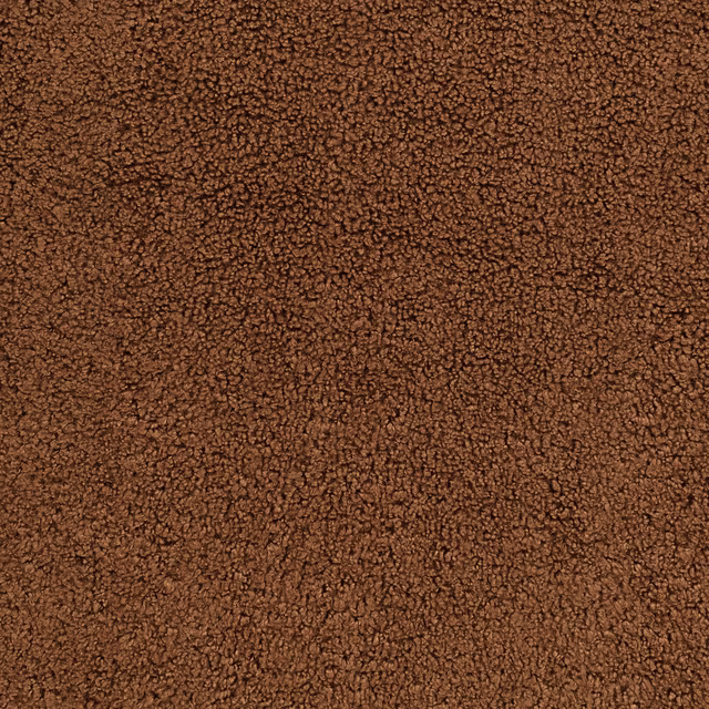 Warm rosewood-brown nubby textile with a dense, curly surface texture
