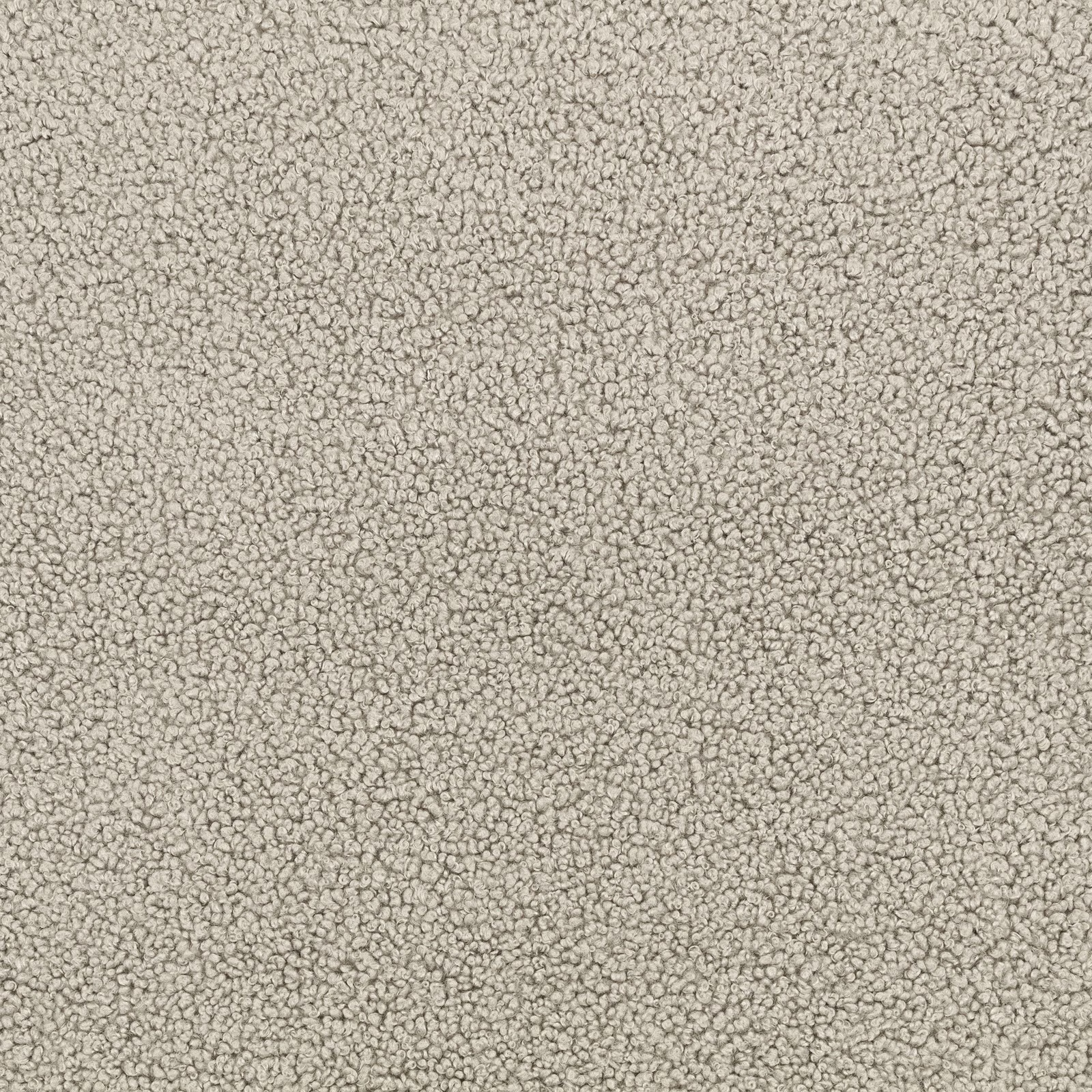 Close view of cool silver-grey fabric with dense irregular looped texture