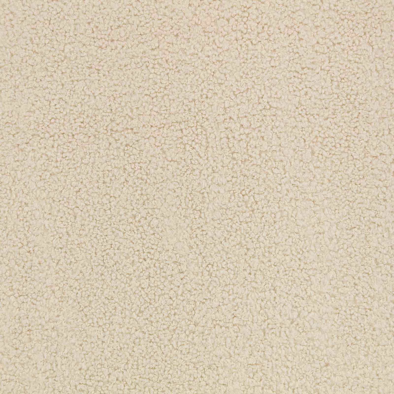 Pale cream Drake fabric with tightly curled boucle loops and softly flecked texture