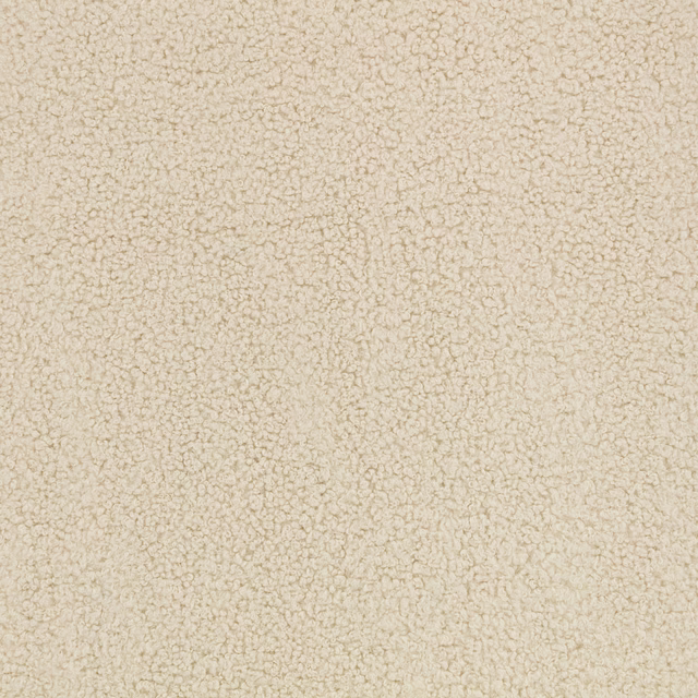 Pale cream Drake fabric with tightly curled boucle loops and softly flecked texture