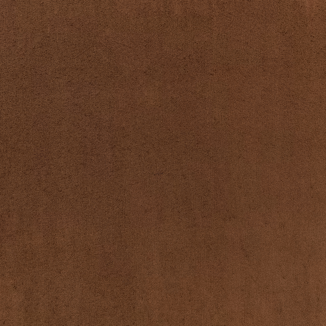 Warm rosewood-brown plain fabric with softly mottled, suede-like surface