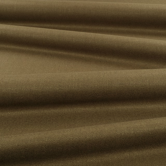 Muted olive-brown moss fabric showing fine woven texture in softly folded layers