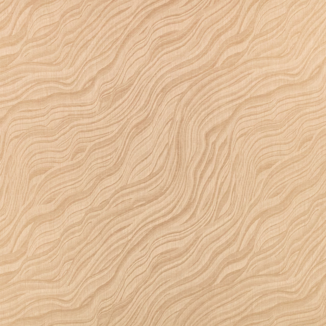 Warm camel textile with flowing tonal woodgrain lines and a softly woven surface