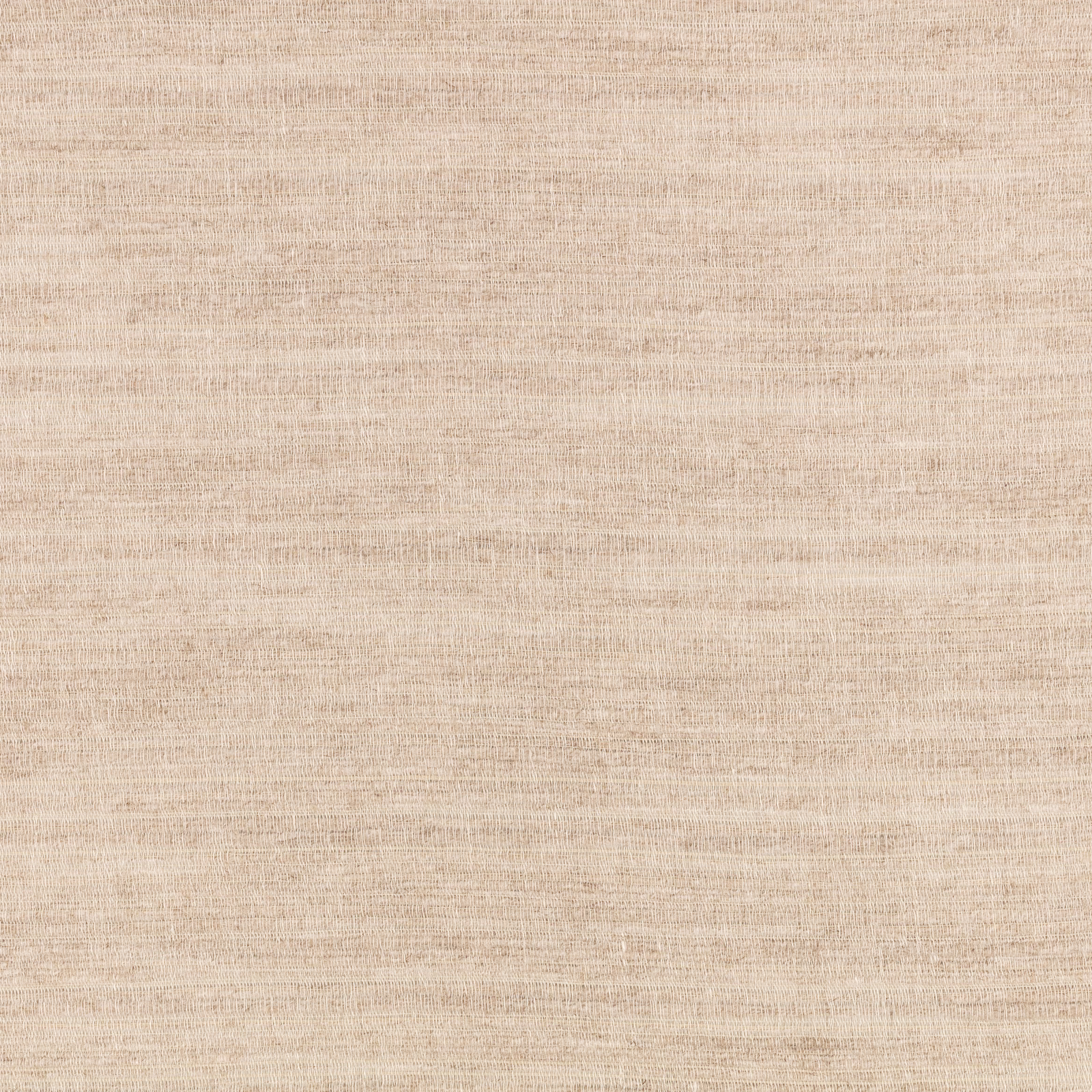 Warm sand beige fabric with fine crosshatch weave and subtle horizontal tonal bands
