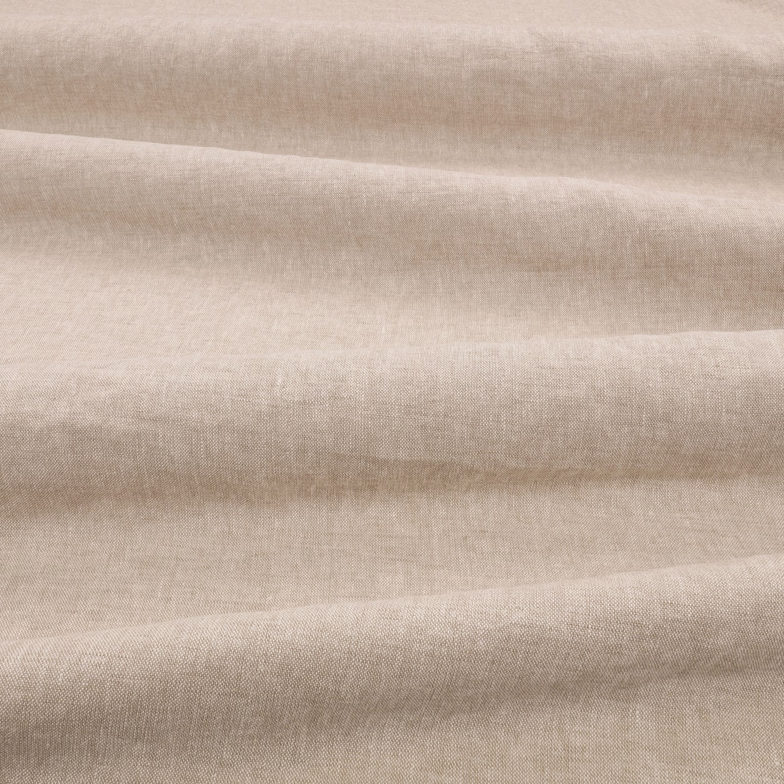 Pale taupe fine weave shown in softly shaded horizontal folds