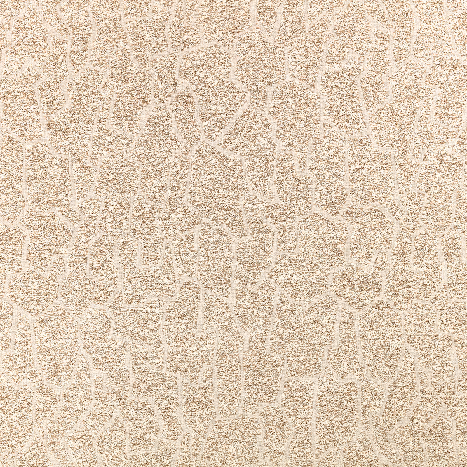 Warm linen-beige outdoor textile with speckled texture and irregular branching lines