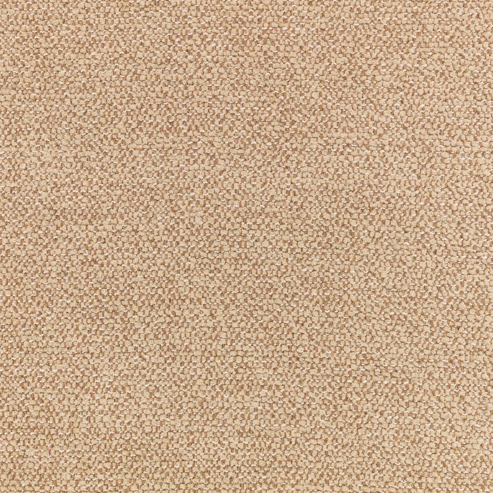 Close view of warm camel-beige fabric with a small, pebbled woven texture