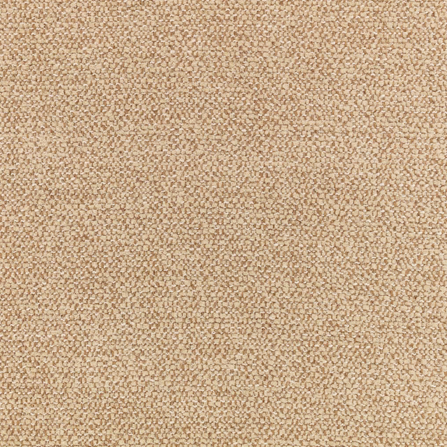 Close view of warm camel-beige fabric with a small, pebbled woven texture
