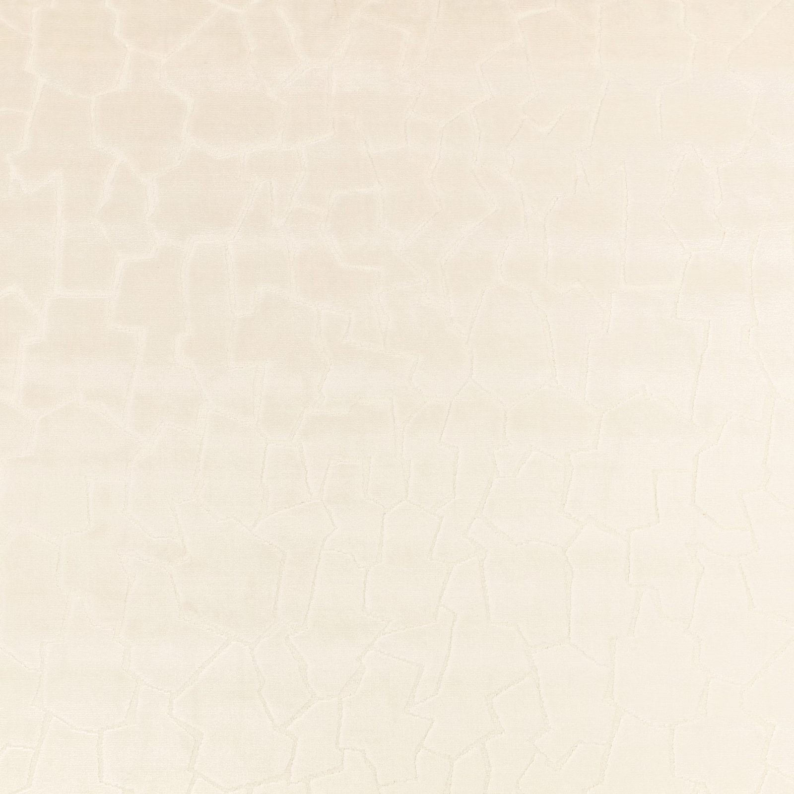 Pale oyster textile with faint irregular block lines and a softly crinkled surface