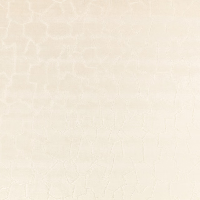 Pale oyster textile with faint irregular block lines and a softly crinkled surface