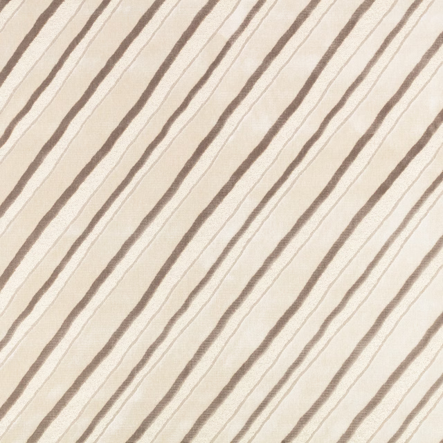 Warm cream textile with irregular taupe diagonal stripes and a softly woven surface