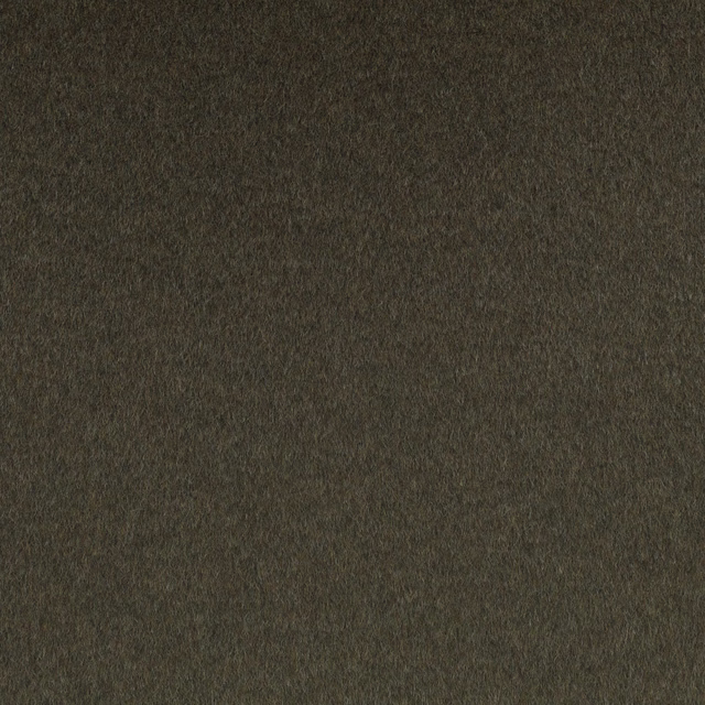Close-up of deep olive-brown textile with a dense, subtly mottled fine texture