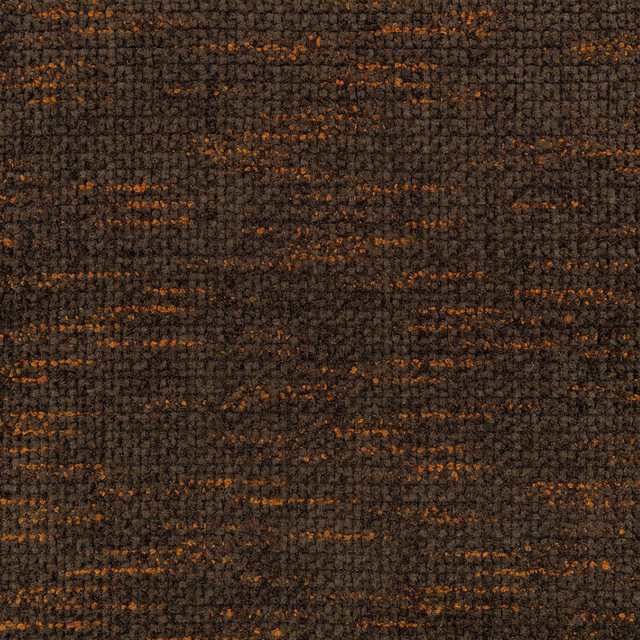 Dark espresso brown nubby weave with broken cognac horizontal flecks