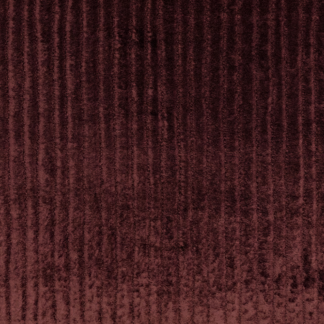 Deep burgundy velvet with shadowed vertical striations and a softly mottled pile