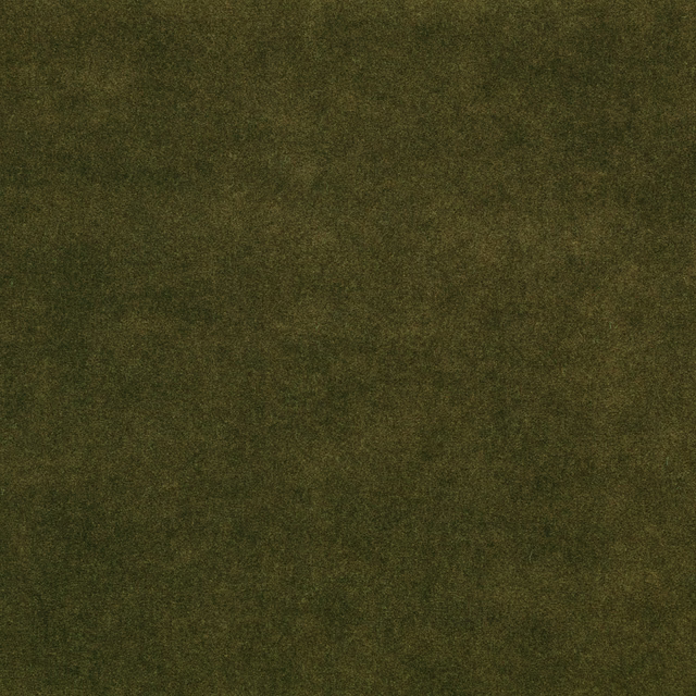 Dark moss-green velvet swatch with softly mottled olive pile and subtle tonal shading