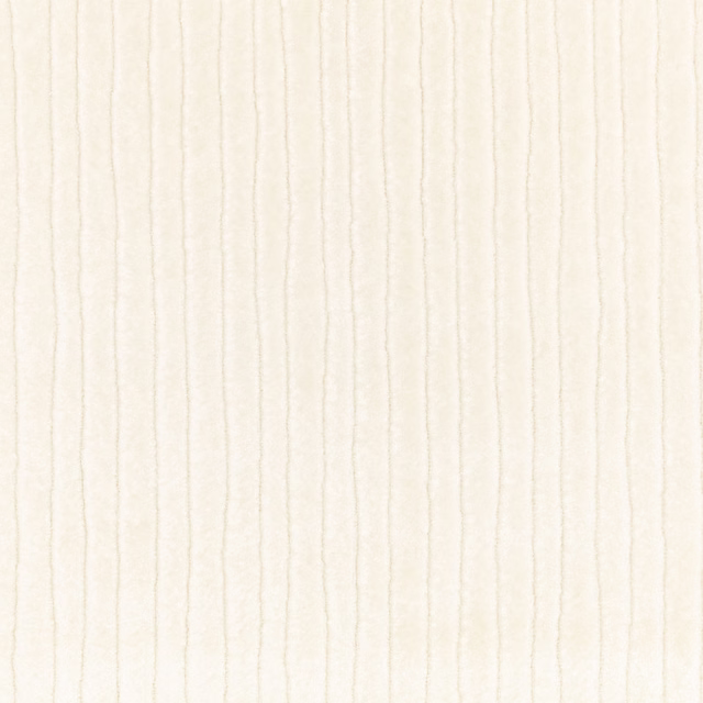Pale oyster-cream velvet with delicate vertical ribbed lines and a soft directional sheen