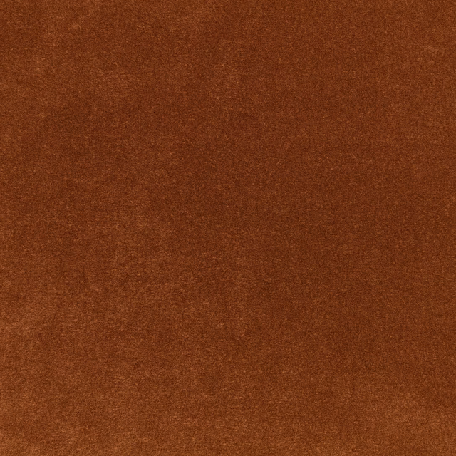 Warm cognac-brown velvet swatch showing a softly brushed, subtly directional pile