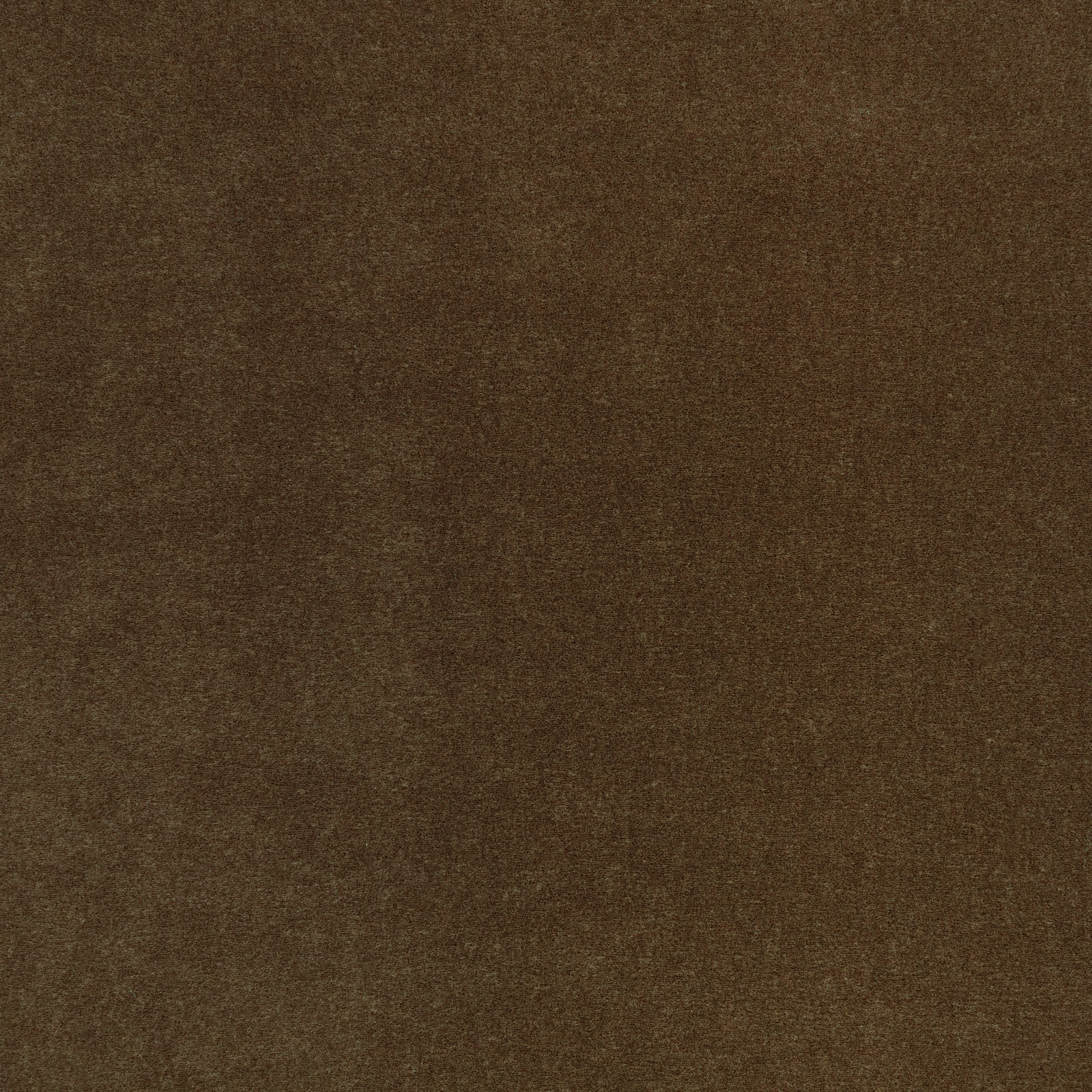 Deep mocha-brown velvet swatch showing a soft directional nap and subdued sheen