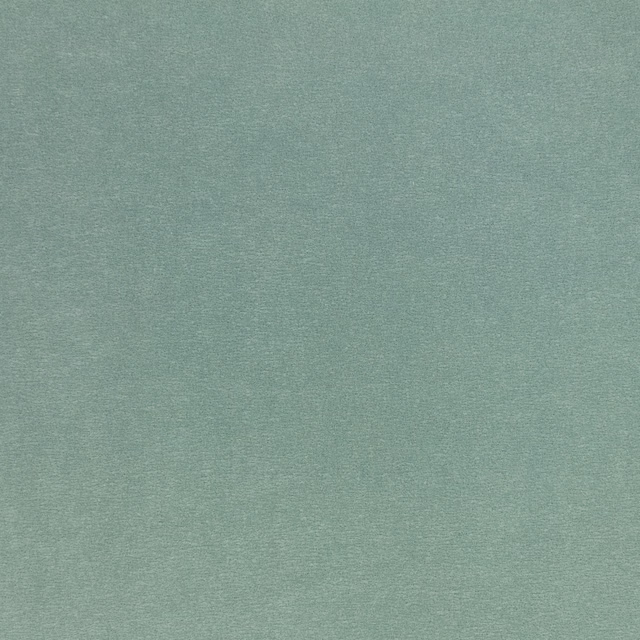 Muted seafoam velvet with a soft, subtly directional nap and tonal surface variation