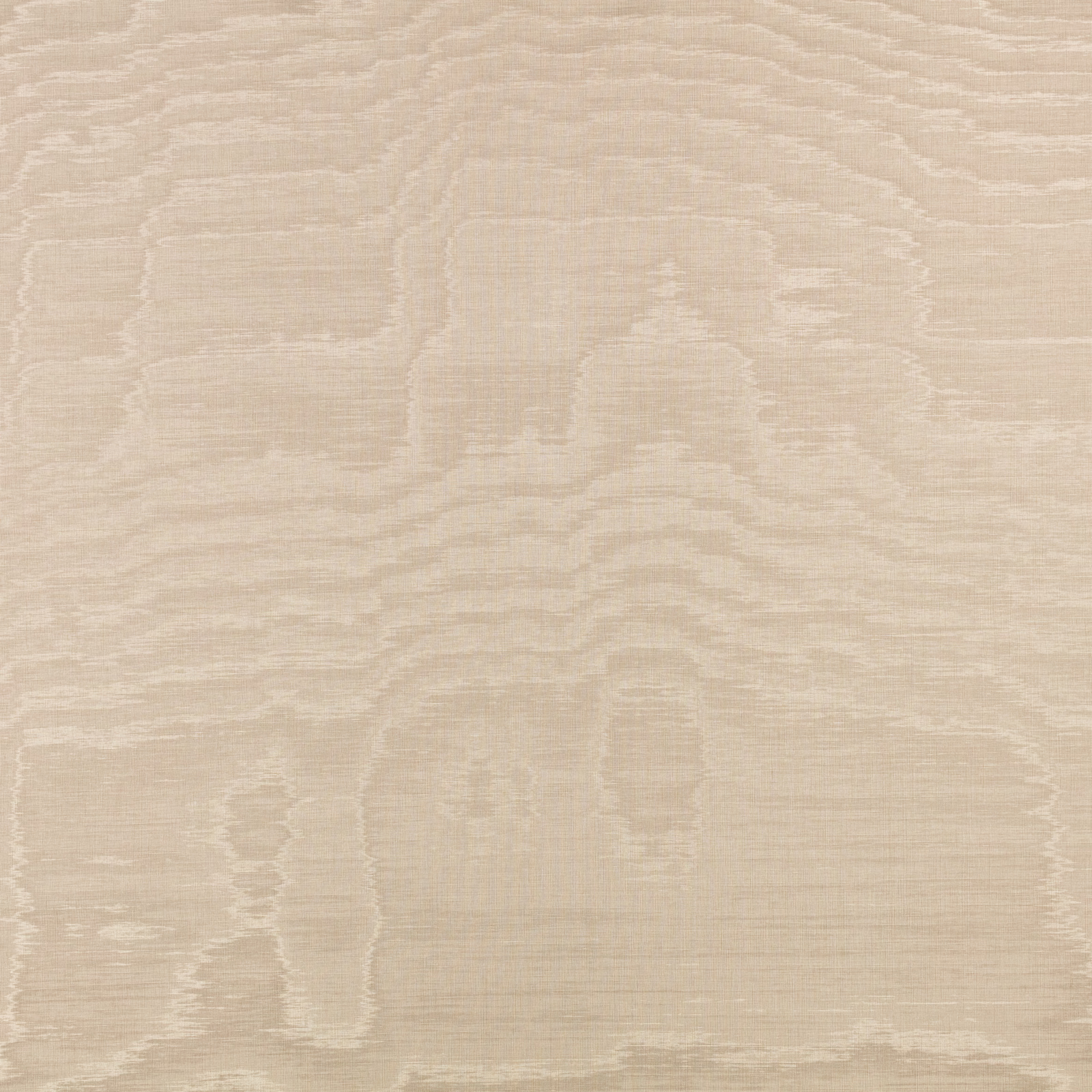 Pale beige woven swatch with soft, irregular horizontal striations and watery tonal depth