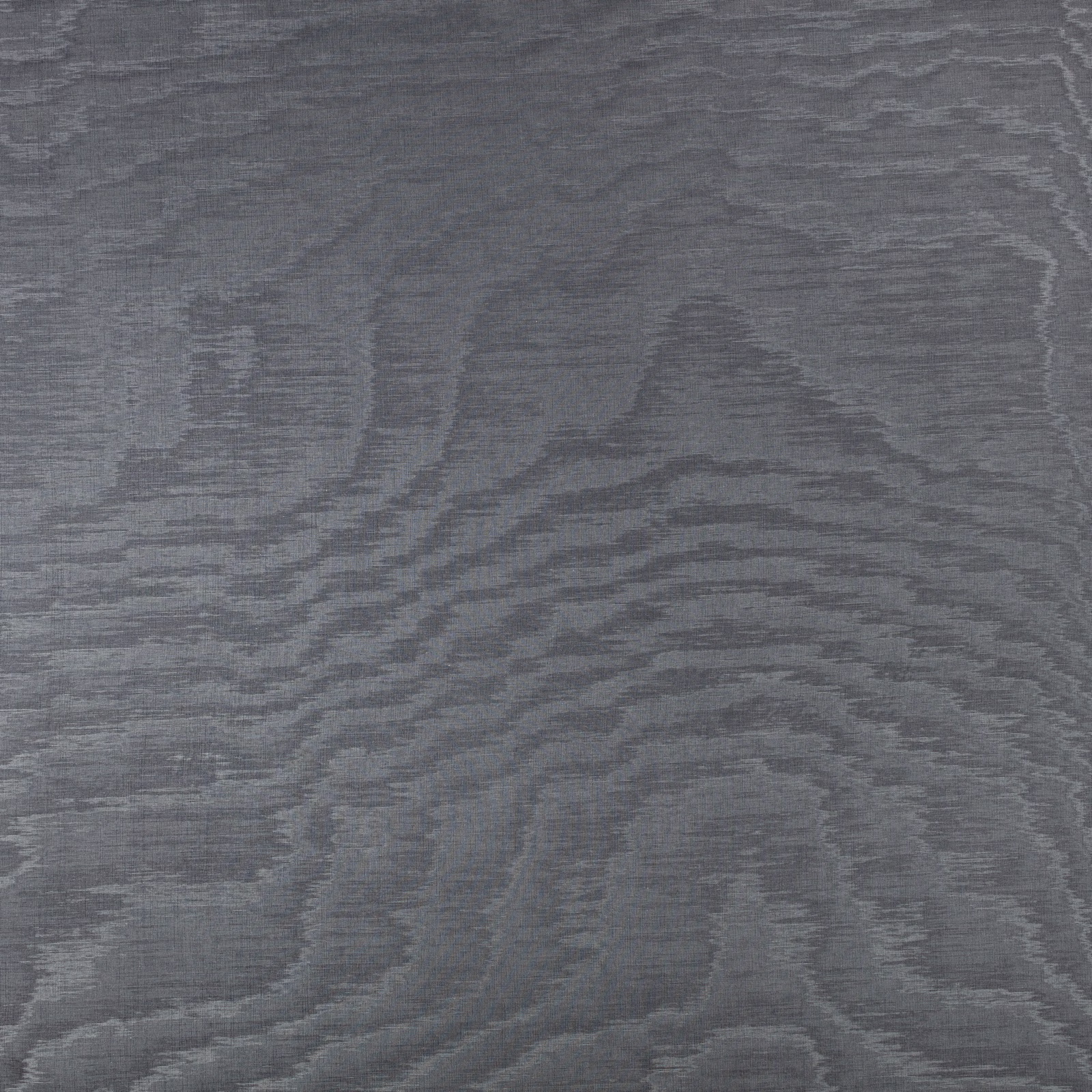 Charcoal-grey woven textile with broad, rippling woodgrain-like bands and subtle surface sheen
