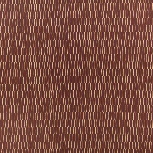 Warm Brunello brown weave with closely spaced pale vertical dash marks