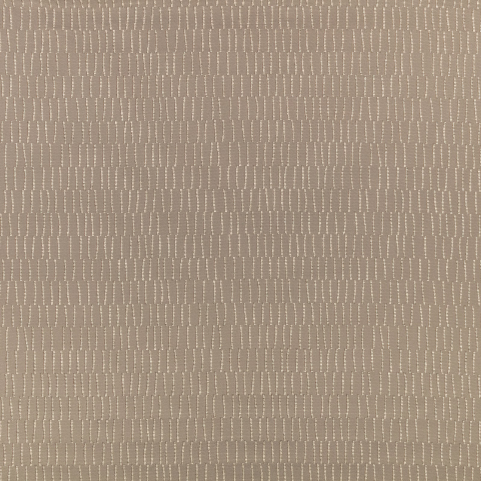 Muted taupe textile with rows of broken pale vertical woven lines