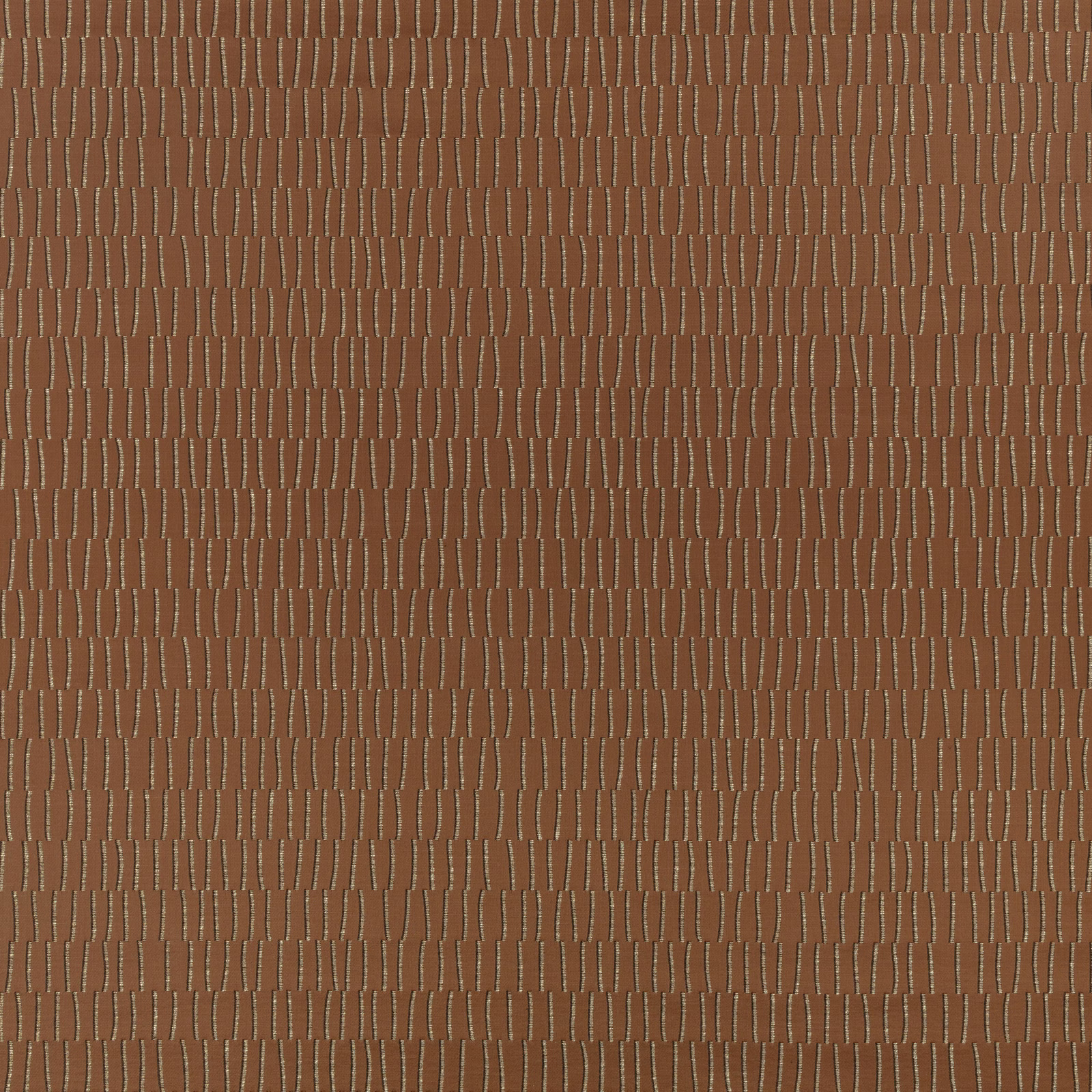 Warm truffle-brown textile with dense vertical broken-dash weave