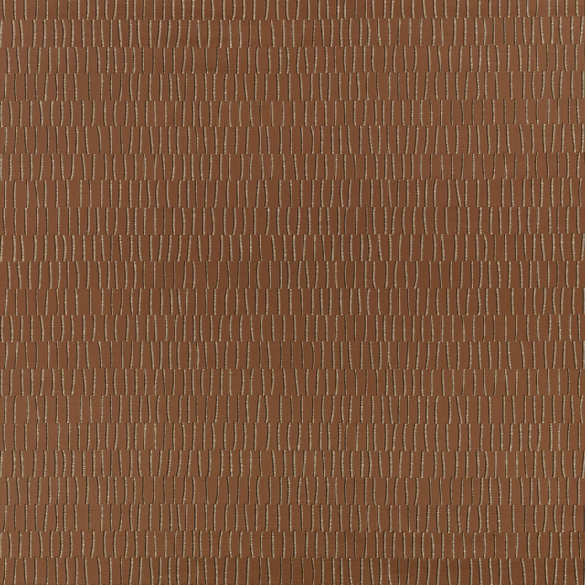Warm truffle-brown textile with dense vertical broken-dash weave