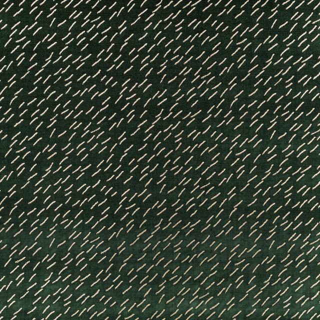 Deep racing-green woven fabric with closely spaced cream diagonal dashes and subtle texture